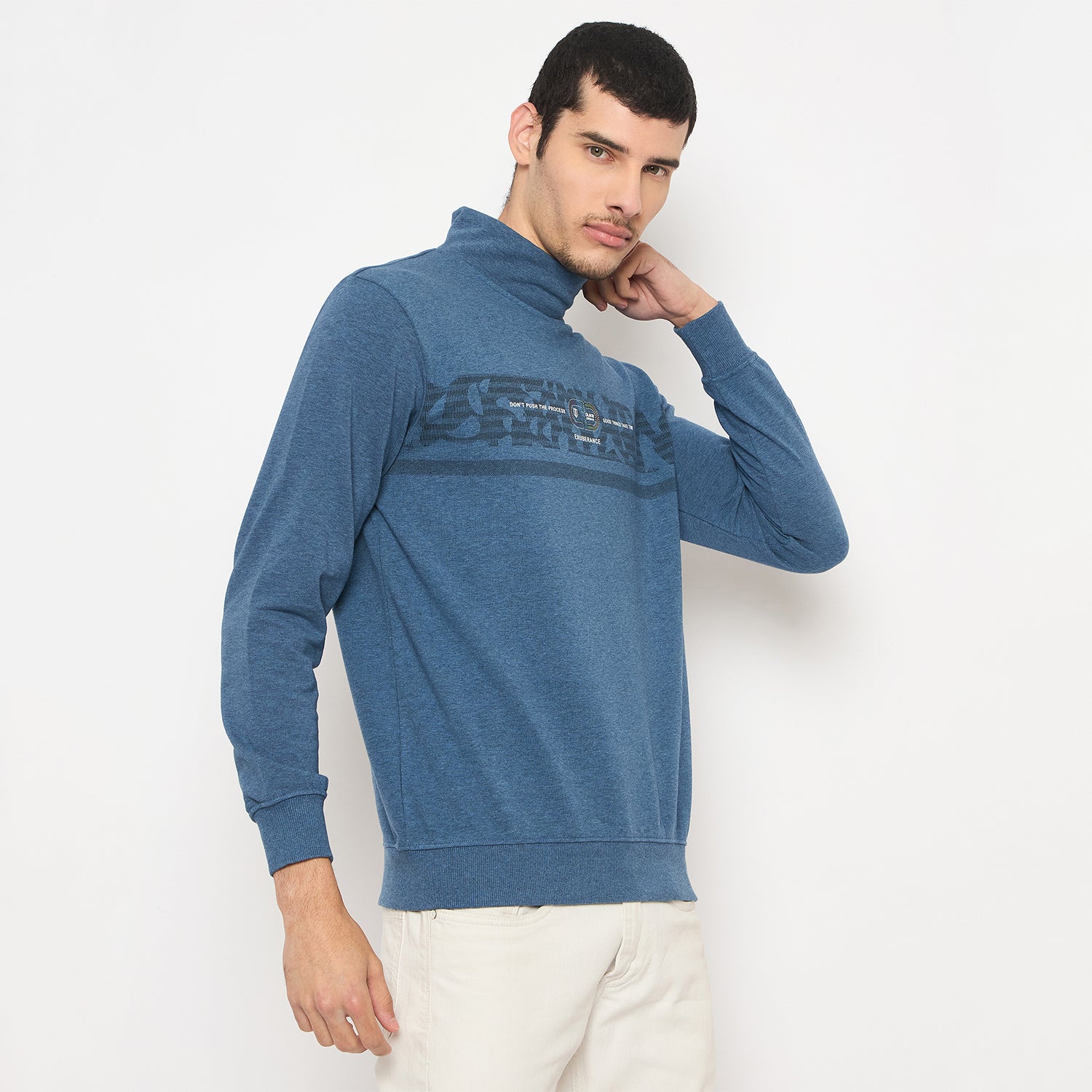 Duke Urban Men Full Sleeve Turtle Neck Sweatshirt (LF6393)