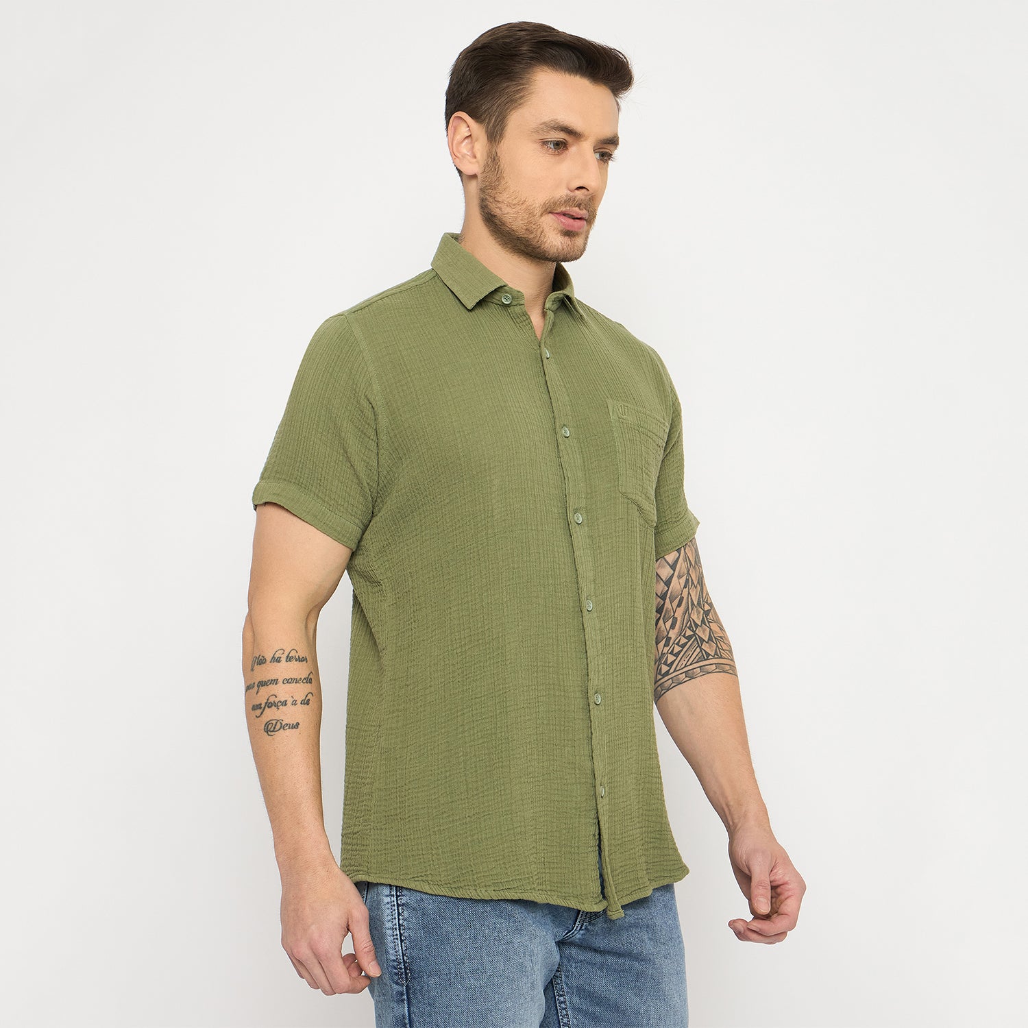 Duke Urban Men Half Sleeve Cotton Shirt (SDO2PLA)
