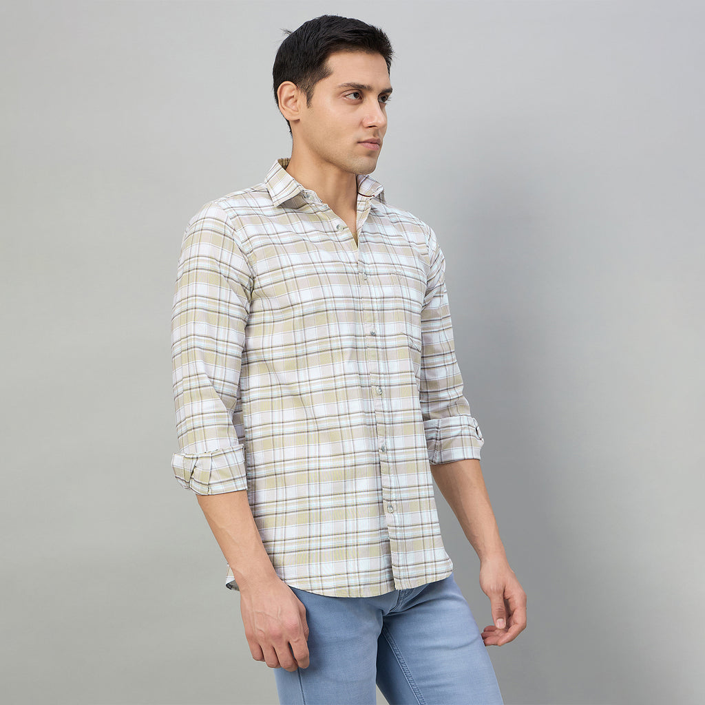 Duke Men Slim Fit Full Sleeve Oxford Cotton Shirt (SDO5CKDB)