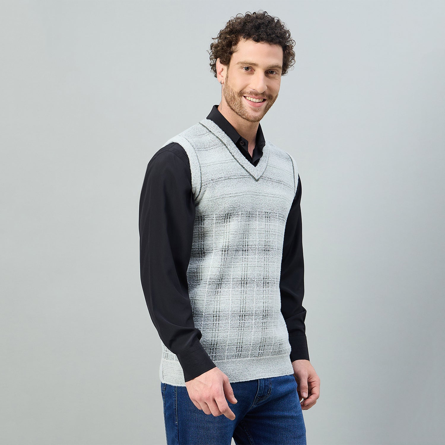 Duke Urban Men V Neck Sleeveless Regular Sweater (SDS2255)