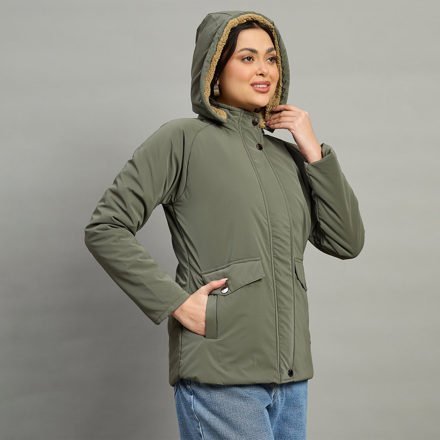 Duke Urban Women Short Style Full Sleeve Hooded Jacket (SDZ4009N)