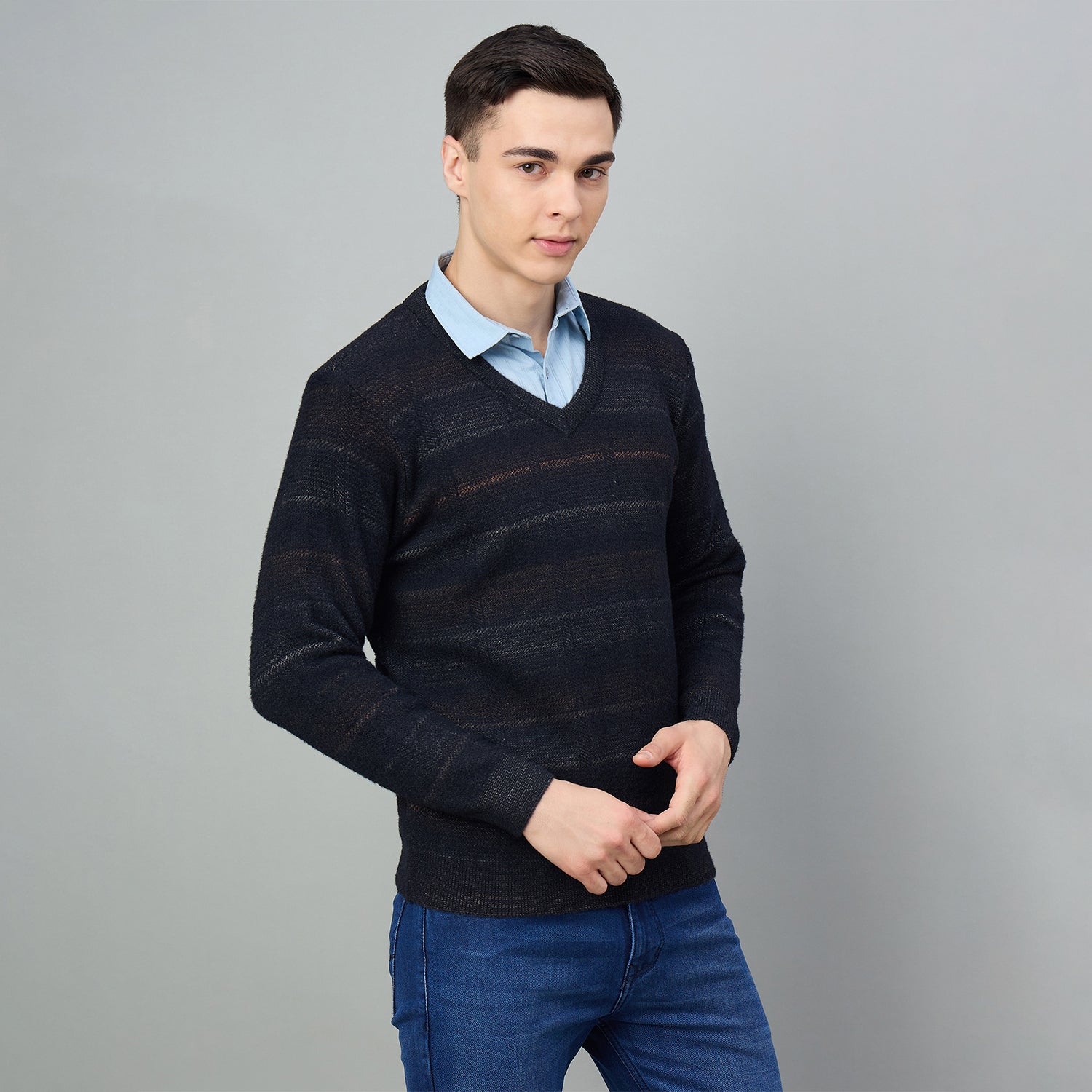 Duke Men V Neck Regular Sweater (SDS2246)