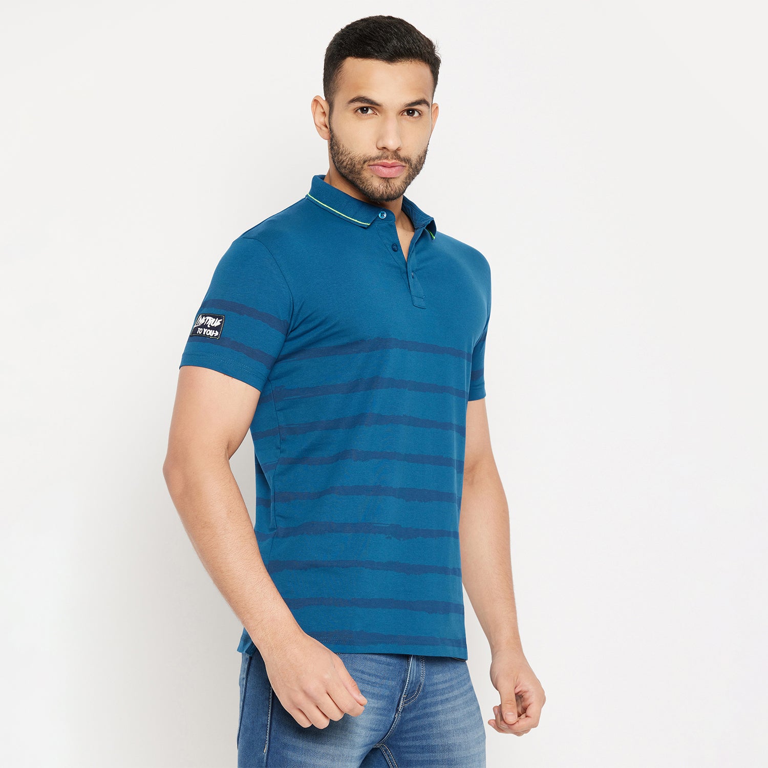 Duke Stardust Men Half Sleeve Polo Neck Cotton T-shirt (4389)