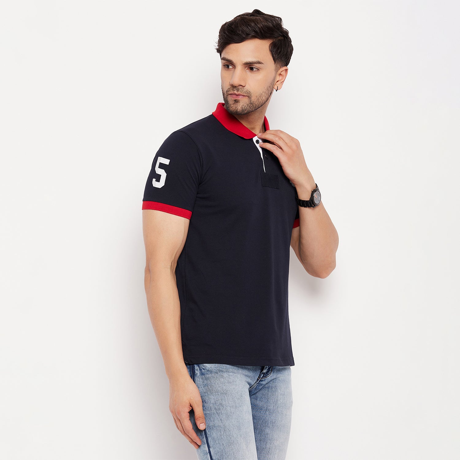 Duke Stardust Men Half Sleeve Polo Neck Cotton T-shirt (1152)