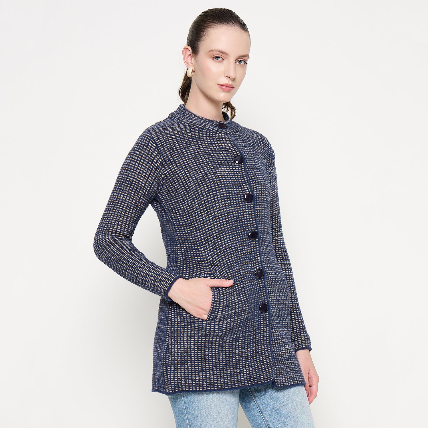 Duke Urban Women Full Sleeve Long Coat Cardigan (SDS1352)