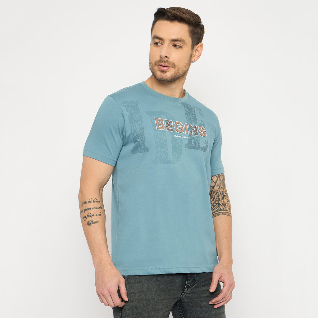 Duke Urban Men Half Sleeve Cotton Tshirt (LF7421)