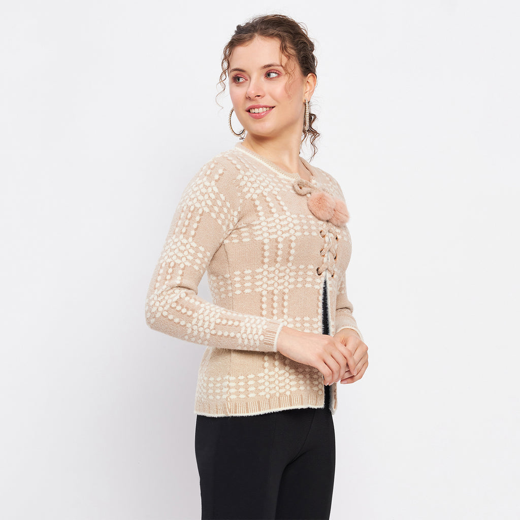 Duke Urban Women Full Sleeve Self Design Cardigan (SDS1047)