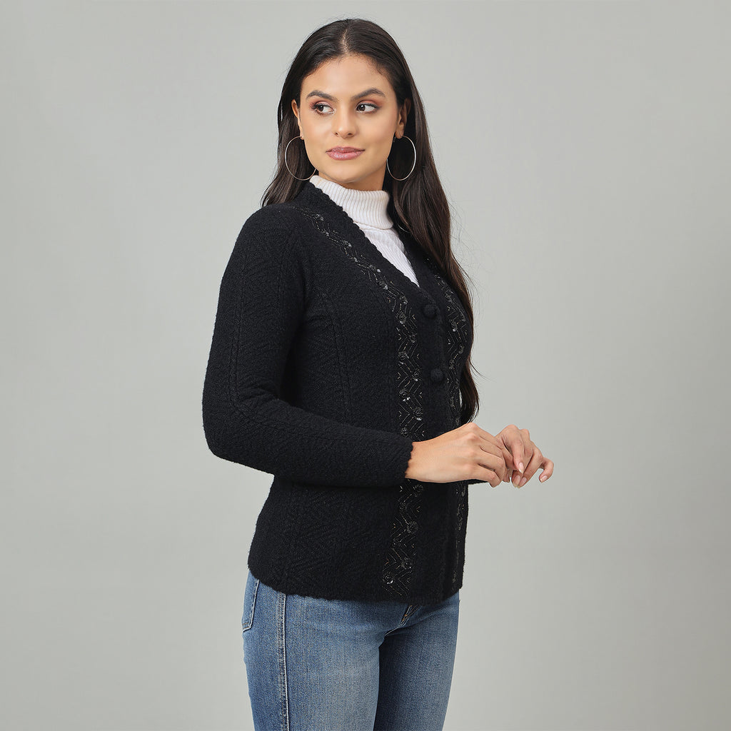 Duke Urban Women Front Open Regular Sweater (SDS1282)