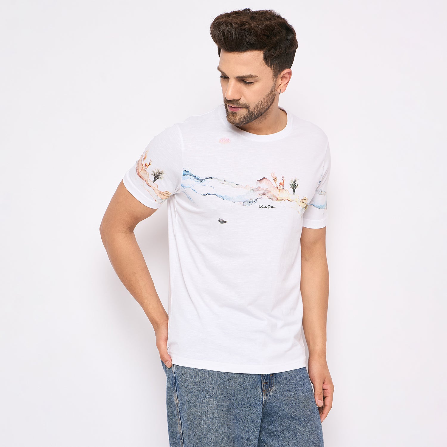 Duke Urban Men Half Sleeve Cotton T-shirt (LF7245)