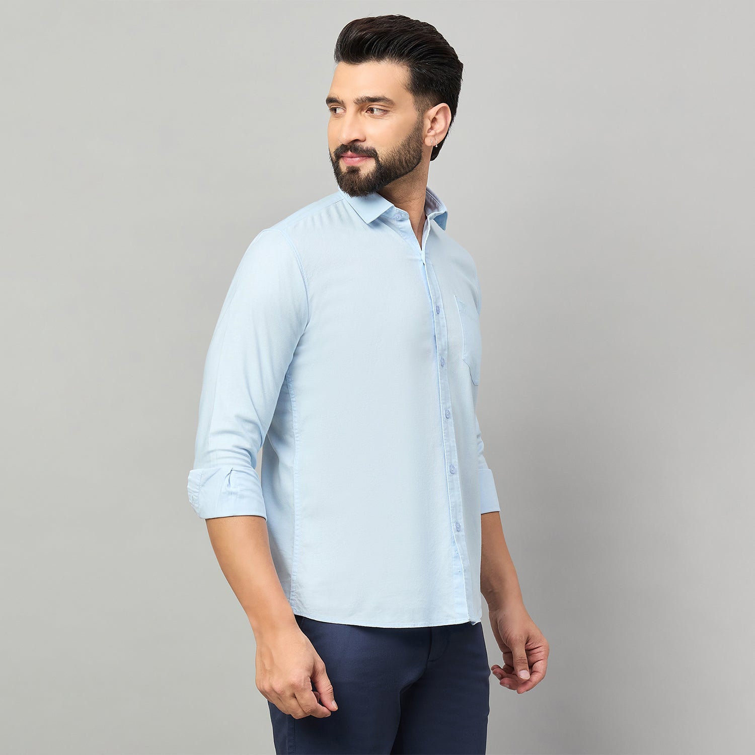 Duke Urban Men Full Sleeve Cotton Shirt (SDO8PLOB)