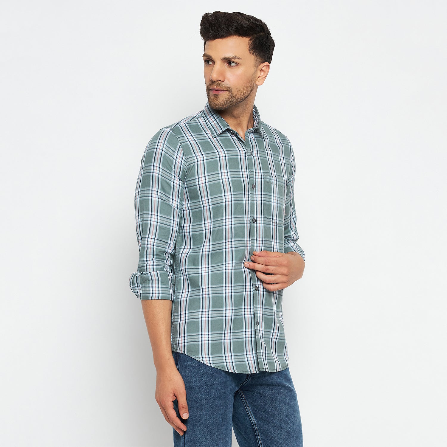Duke Stardust Men Full Sleeve Cotton Shirts (SD7CKTOQ)