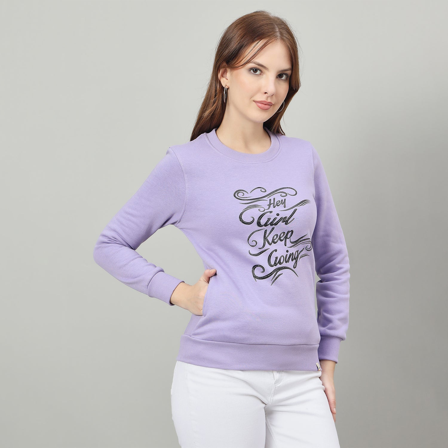 Duke Urban Women Round Neck Regular Sweatshirt (LFX956)