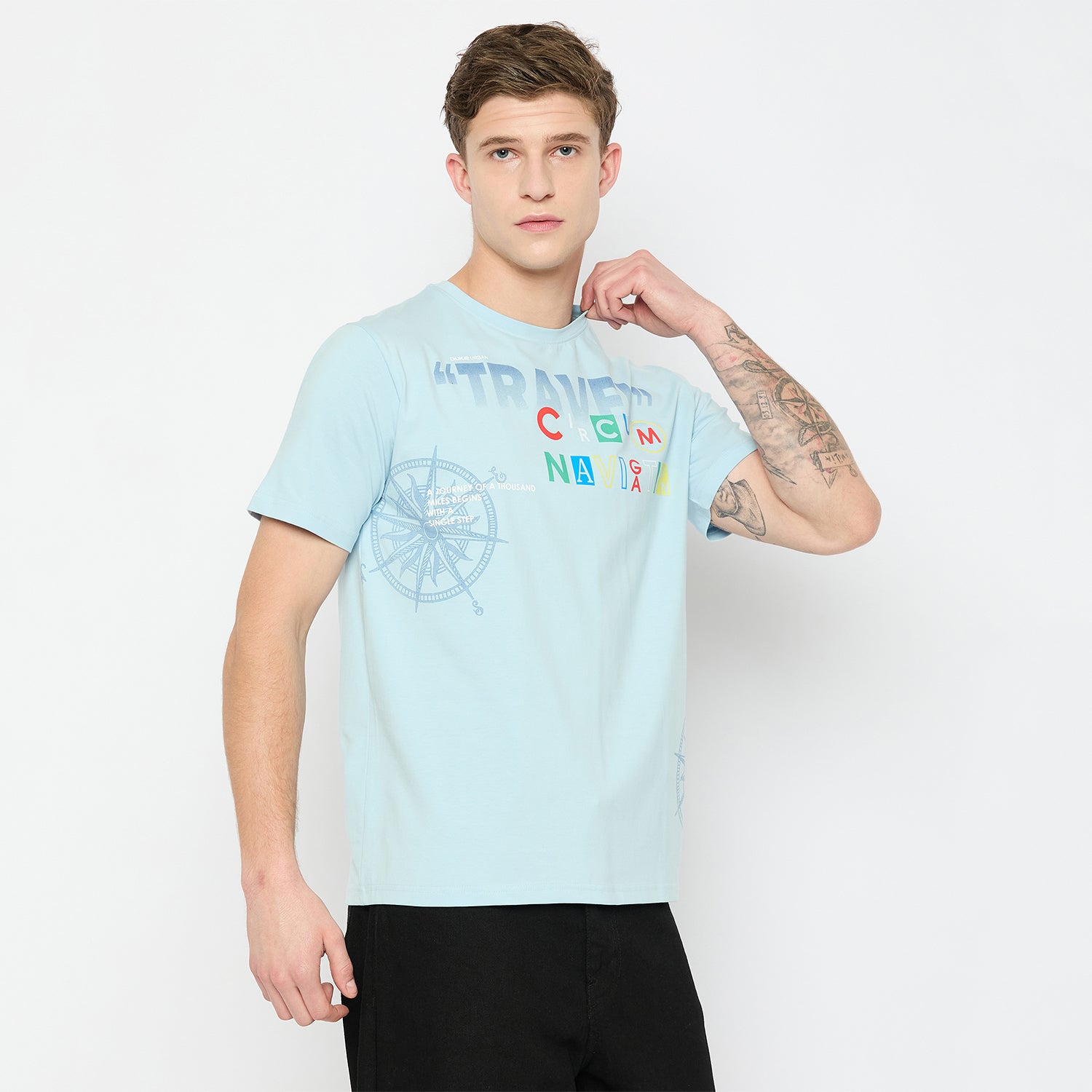 Duke Urban Men Half Sleeve Cotton Tshirt (LF7217)