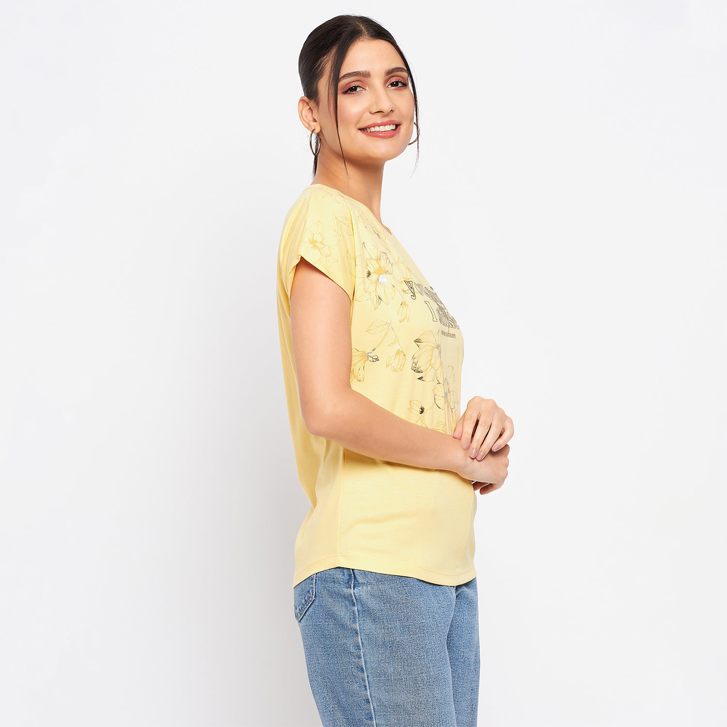 Duke Stardust Women Round Neck Short Sleeve Printed Top (LFX895)