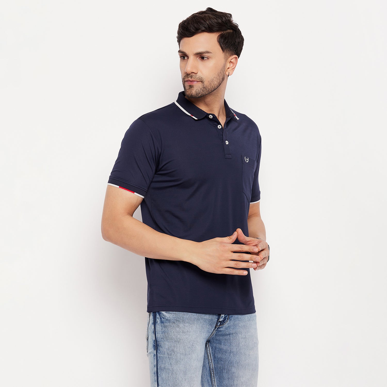 Duke Stardust Men Half Sleeve Polo Neck Cotton T-shirt (1700)