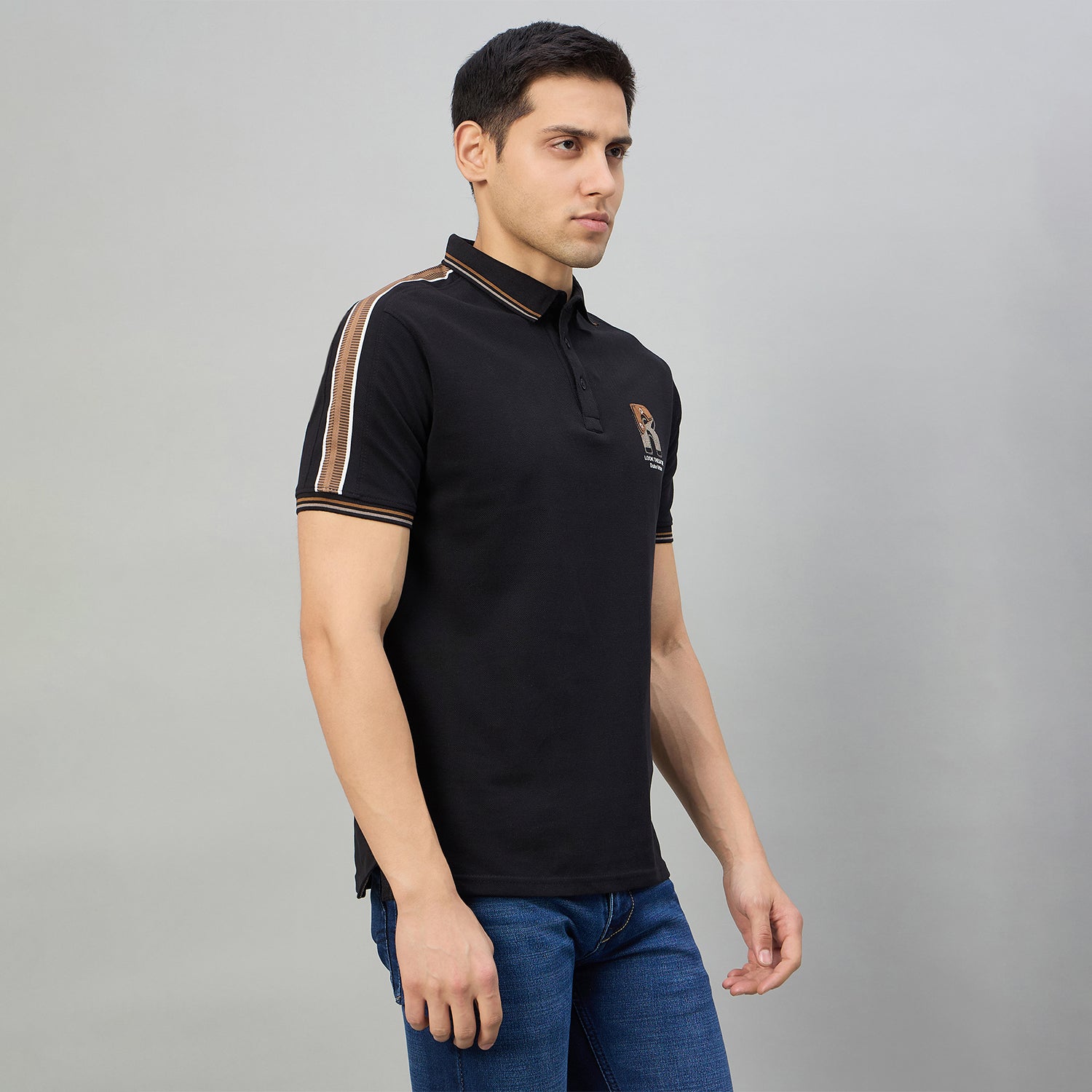 Duke Men Half Sleeve Cotton Regular Fit Casual T-shirt (LF7967)