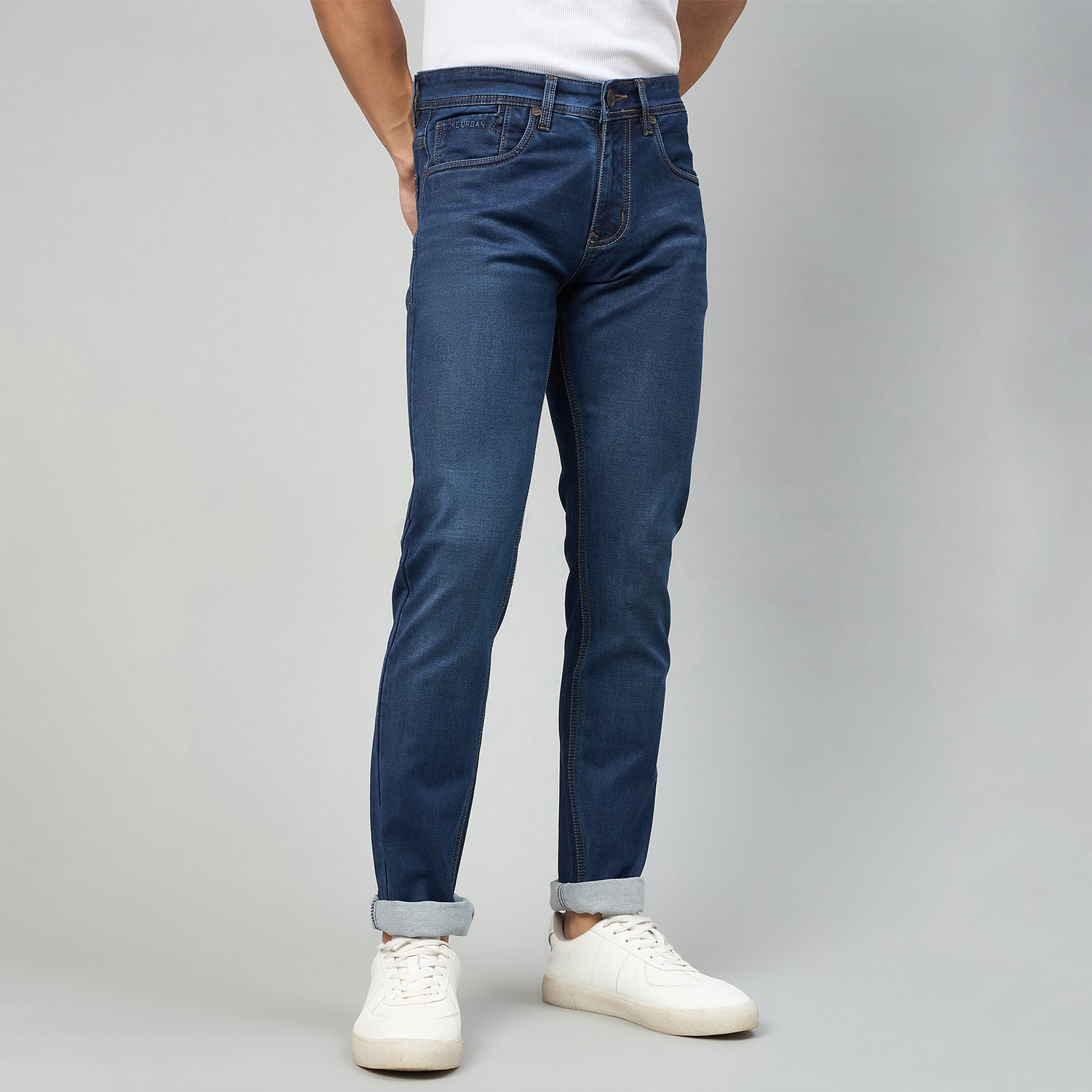 Duke Men Narrow Fit Stretchable Jeans (SDD9186N)