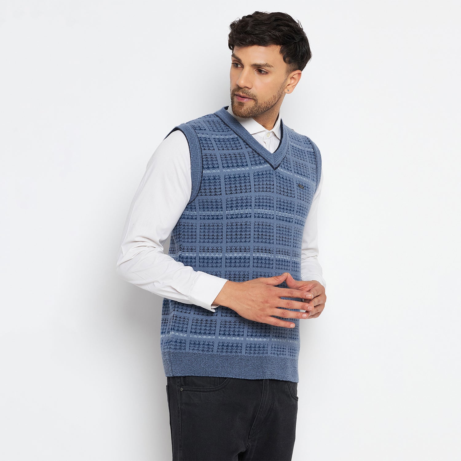 Duke Urban Men Sleeveless V Neck Sweater (SDS2028)