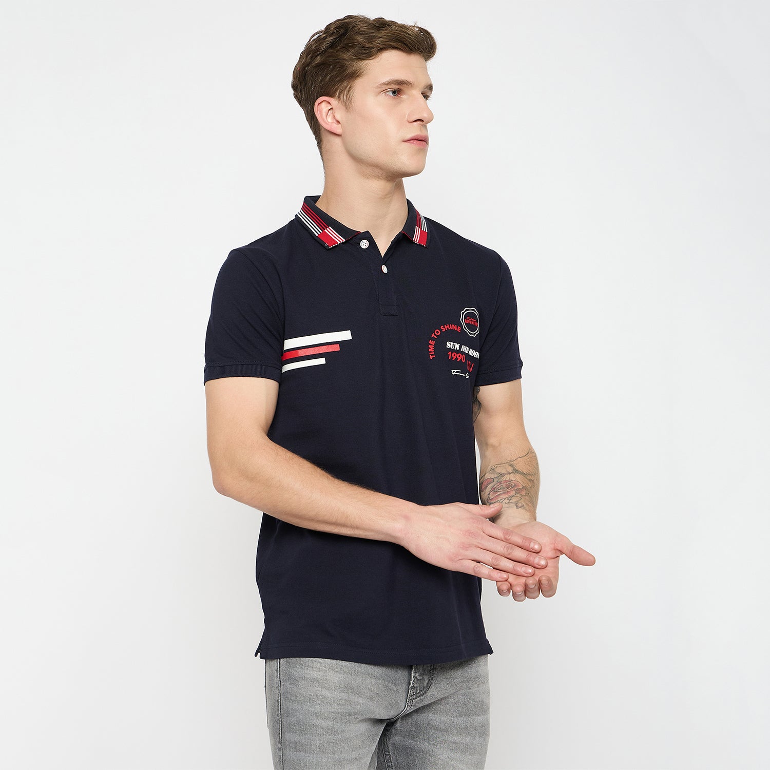Duke Urban Men Half Sleeve Cotton T-shirt (LF5896)