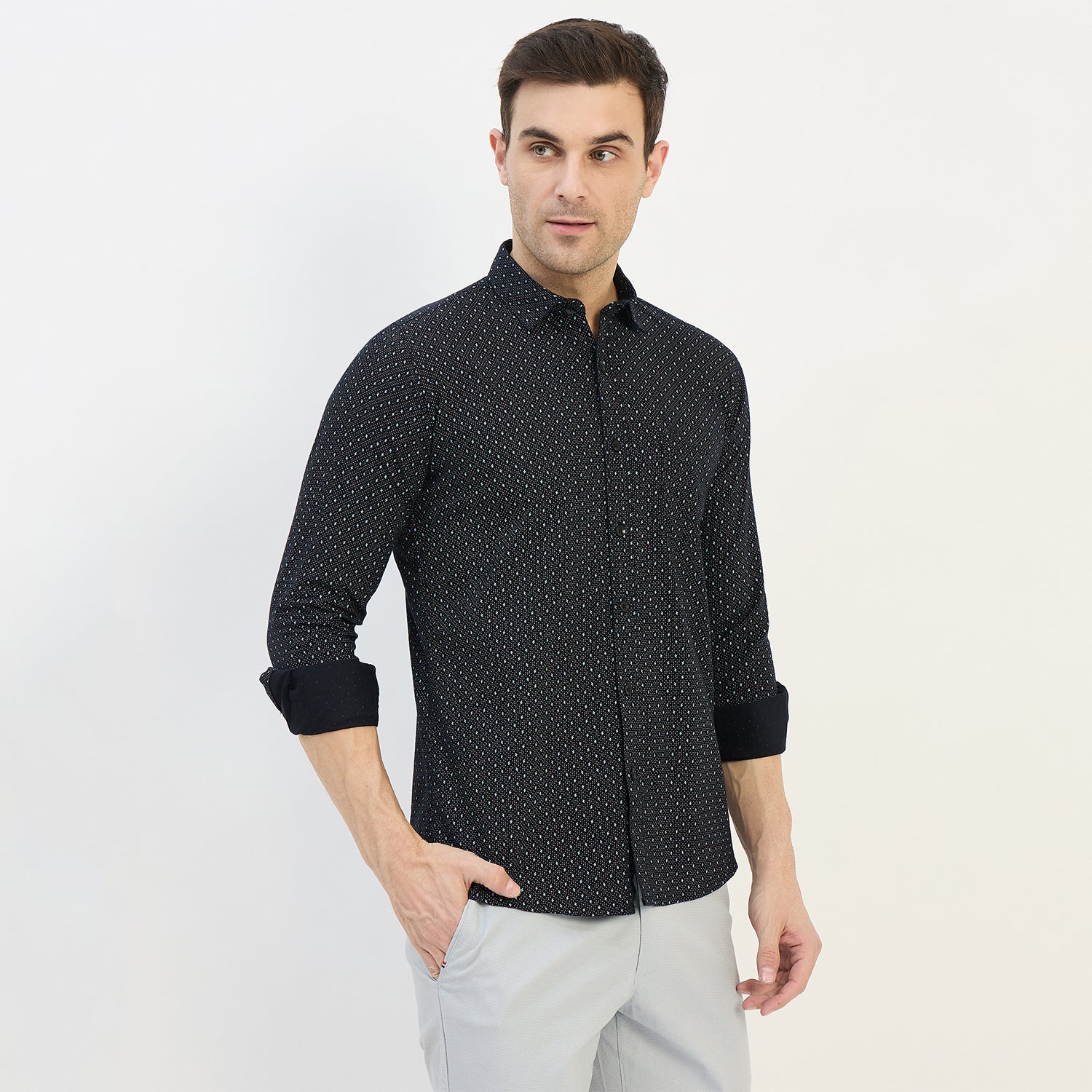 Duke Urban Men Full Sleeve Cotton Shirt (SDO8PRBA)