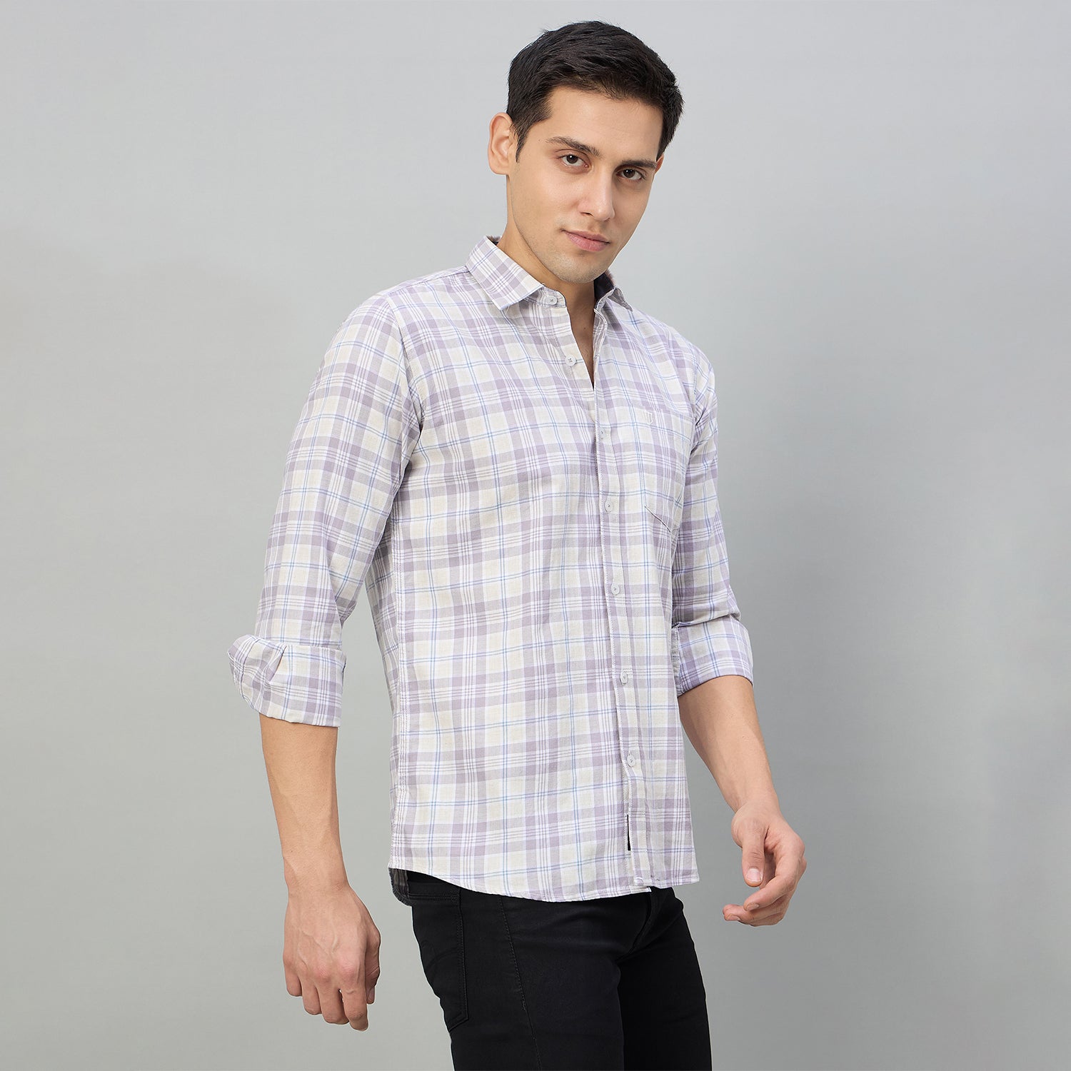 Duke Men Slim Fit Full Sleeve Short Style Cotton Shirt (SDO8CKBP)