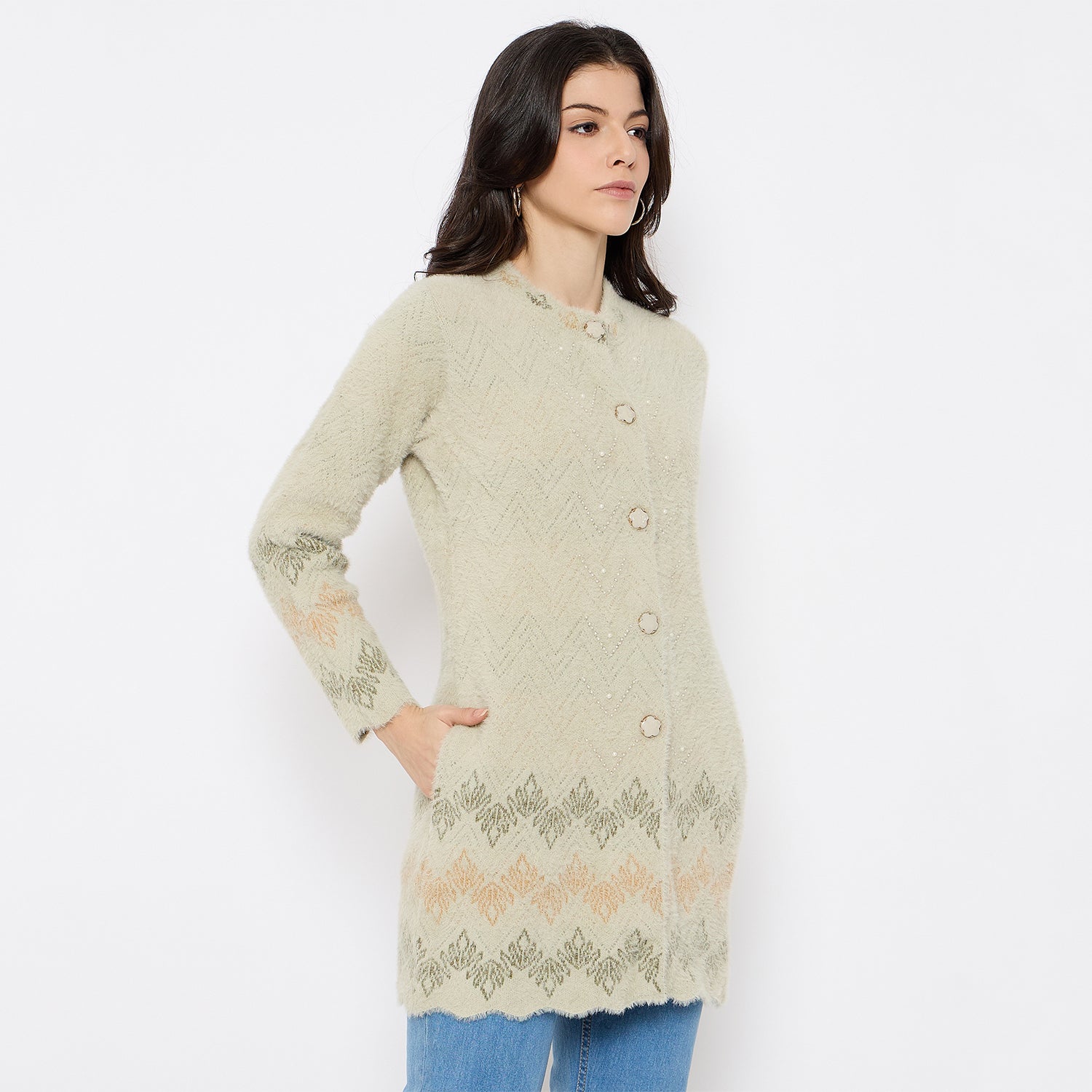 Duke Urban Women Full Sleeve Long Sweater (SDS1225)