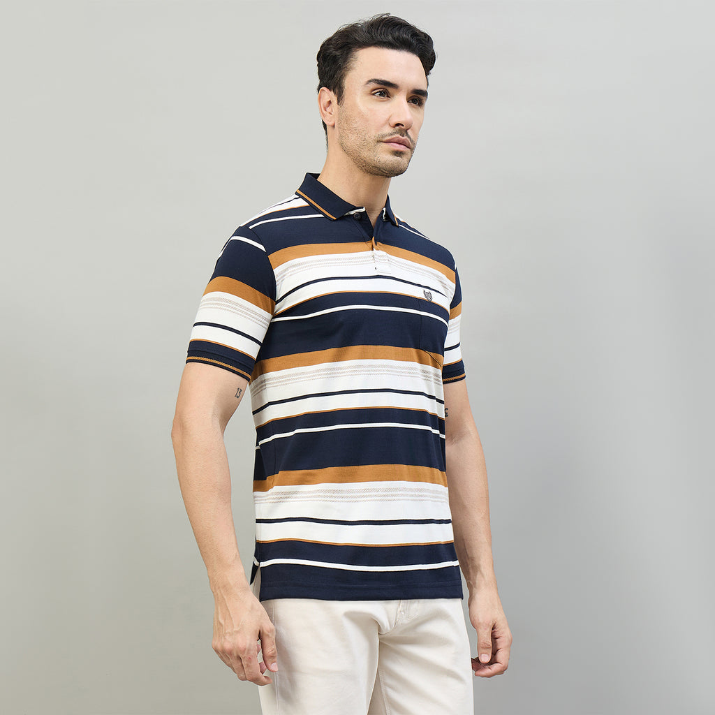Duke Urban Men Half Sleeve Cotton Smart Fit Casual T-shirt (LF7968)