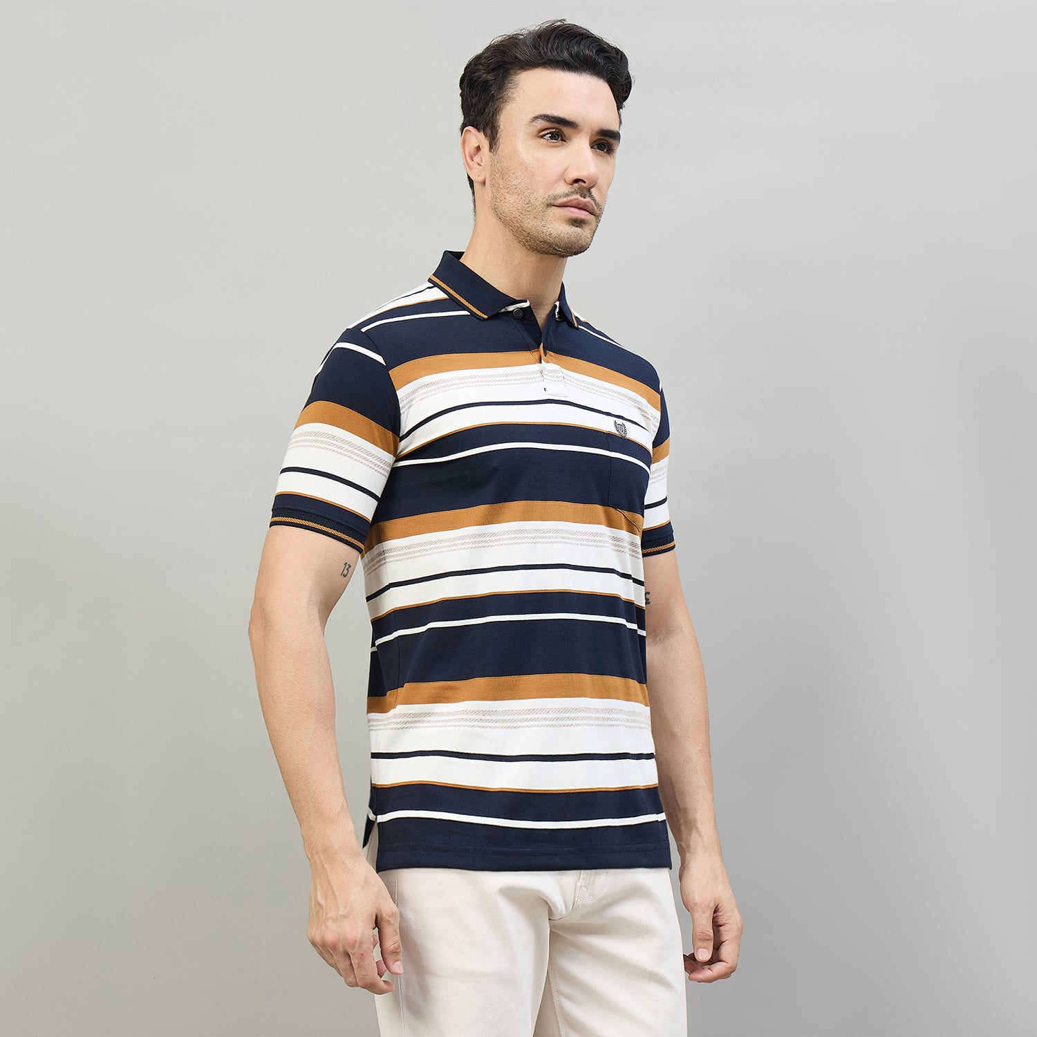 Duke Urban Men Half Sleeve Cotton Smart Fit Casual T-shirt (LF7968)