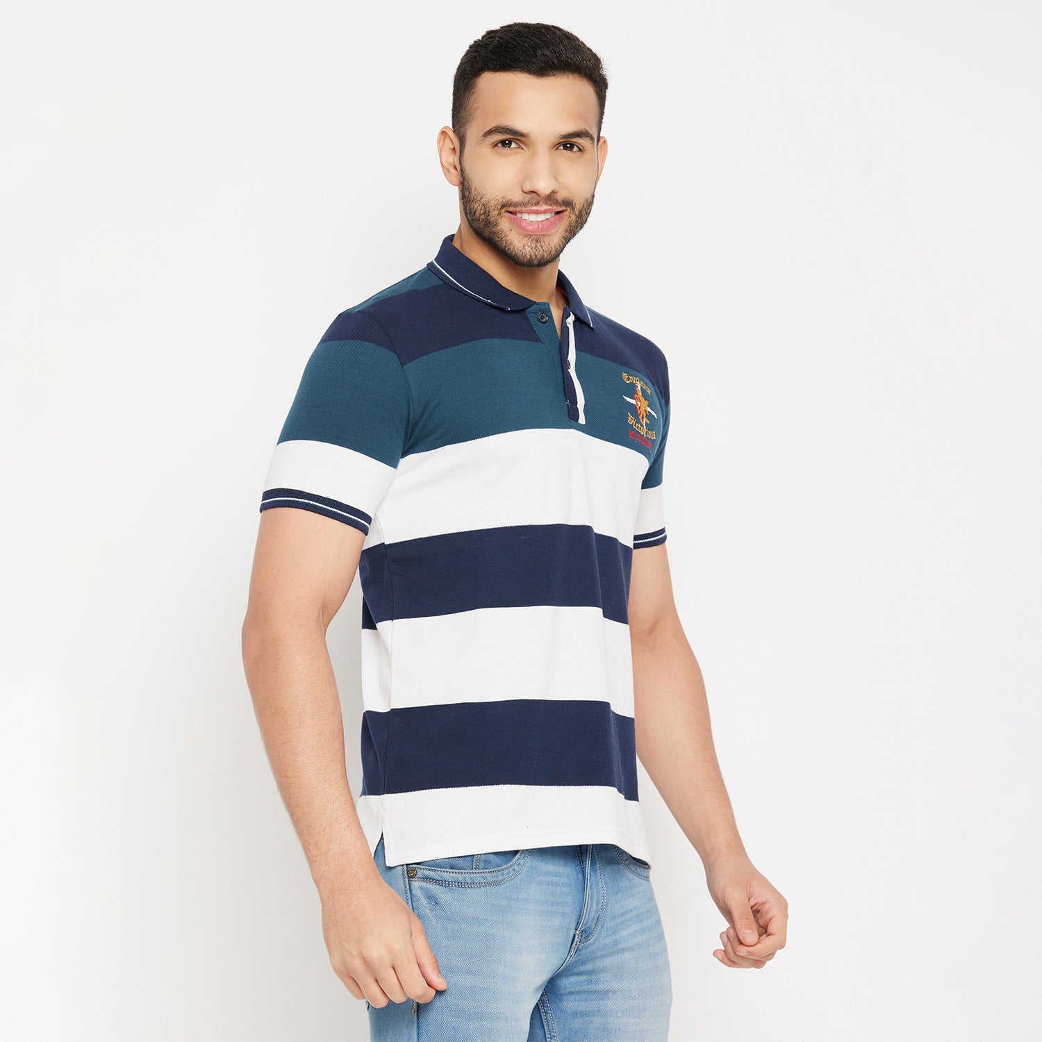 Duke Stardust Men Half Sleeve Polo Neck Cotton T-shirt (4032)