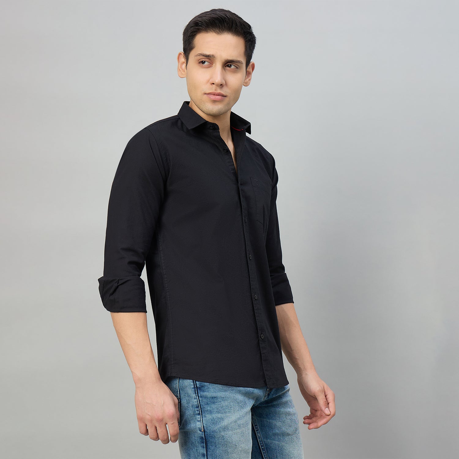 Duke Men Slim Fit Full Sleeve Short Style Cotton Shirt (SDO8PLOF)