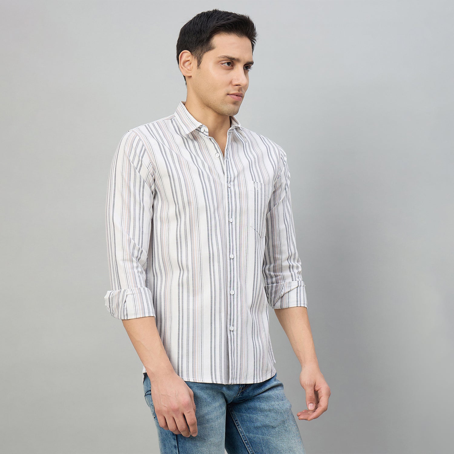 Duke Men Slim Fit Full Sleeve Oxford Cotton Shirt (SDO6STC)