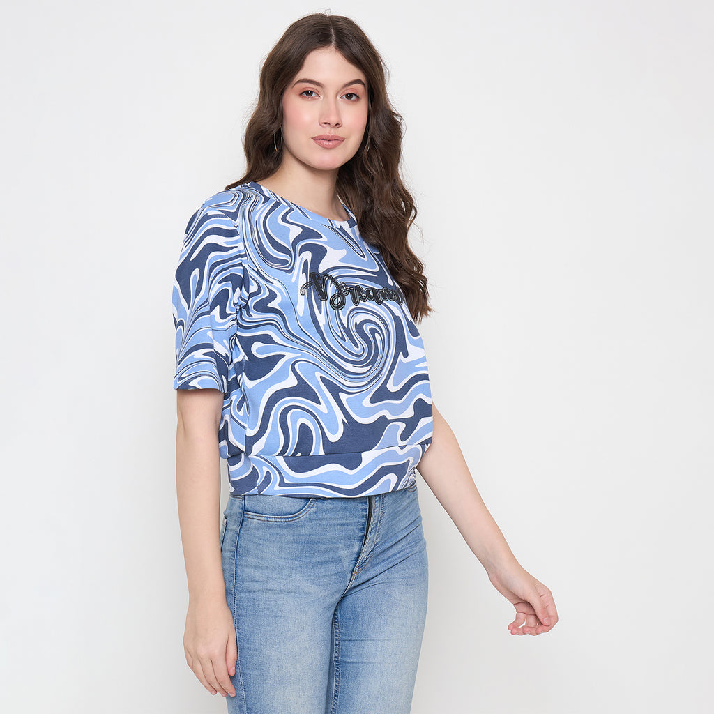 Duke Urban Women Round Neck Crop Top (LFX4206)