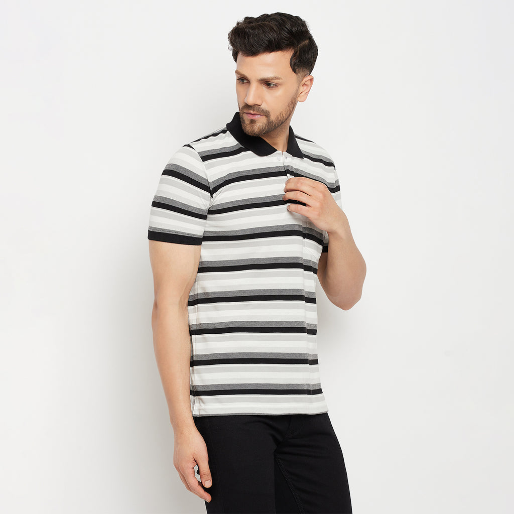 Duke Stardust Men Half Sleeve Polo Neck Cotton T-shirt (LF5846)