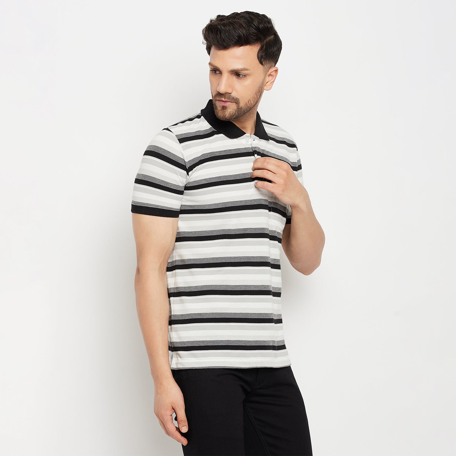 Duke Stardust Men Half Sleeve Polo Neck Cotton T-shirt (LF5846)