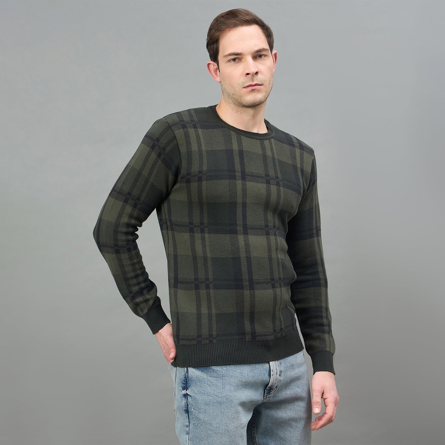 Duke Urban Men Full Sleeve Round Neck Regular Sweater (SDS2181)