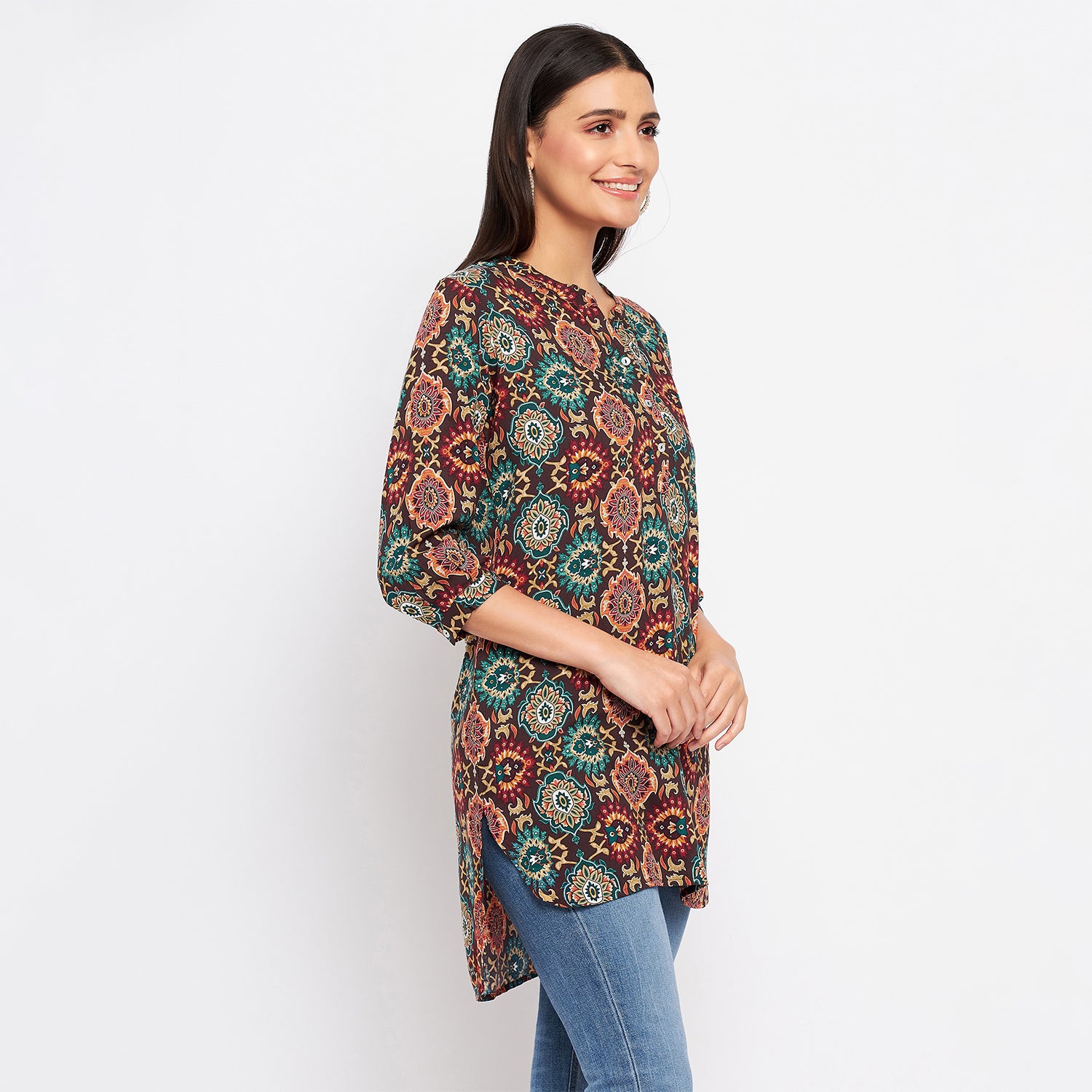 Duke Stardust Women 3/4 Sleeve Printed Tunic (SDX4111)