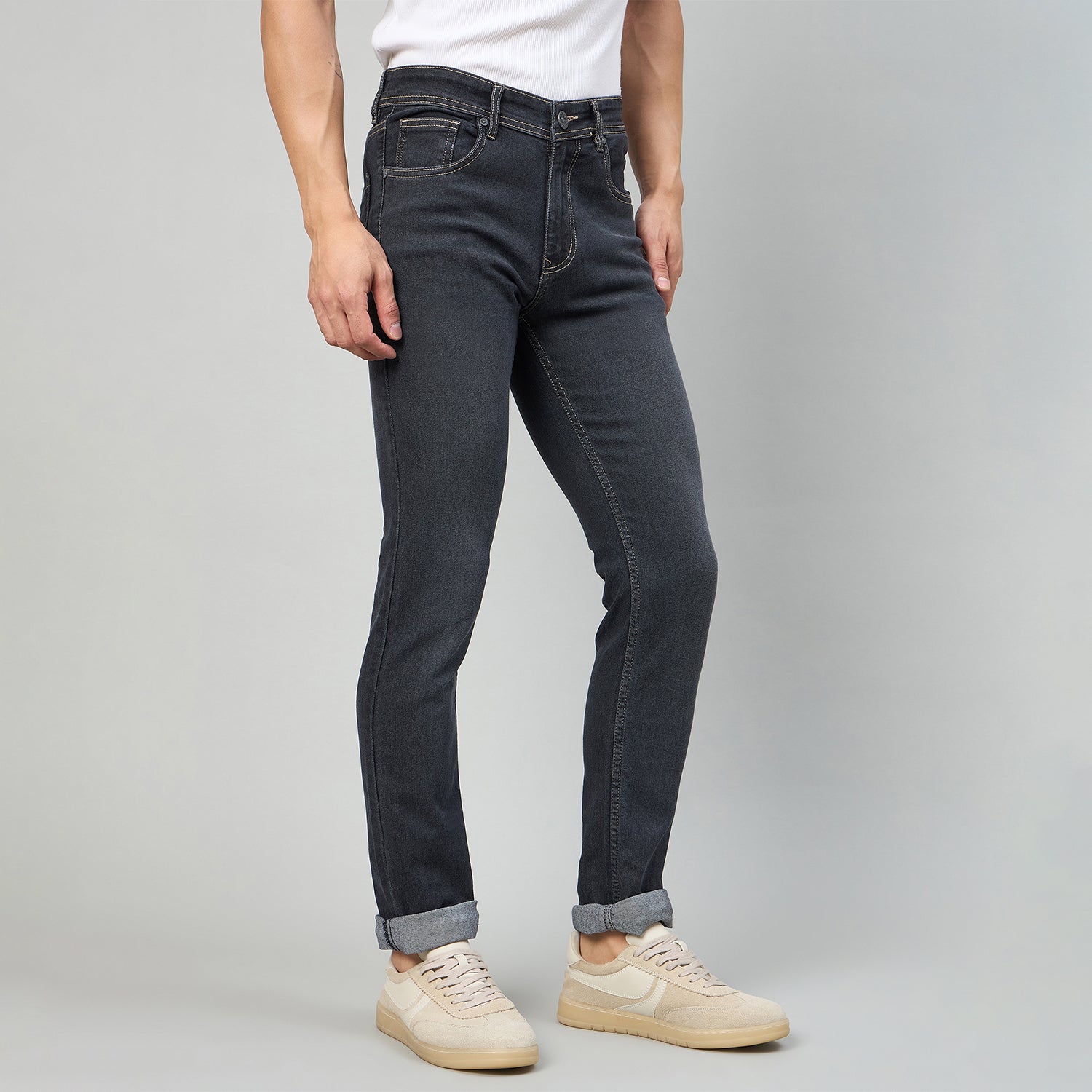 Duke Men Narrow Fit Stretchable Jeans (SD5900NR)