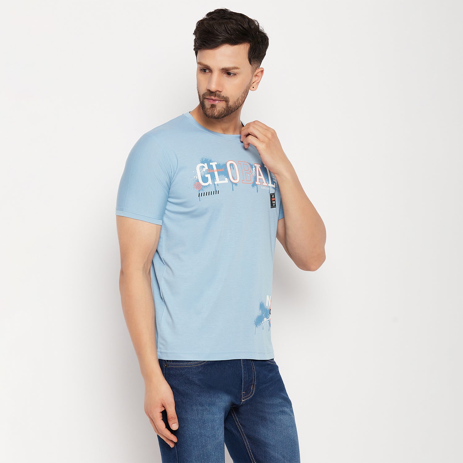 Duke Stardust Men Half Sleeve Cotton T-shirt (LF5766)