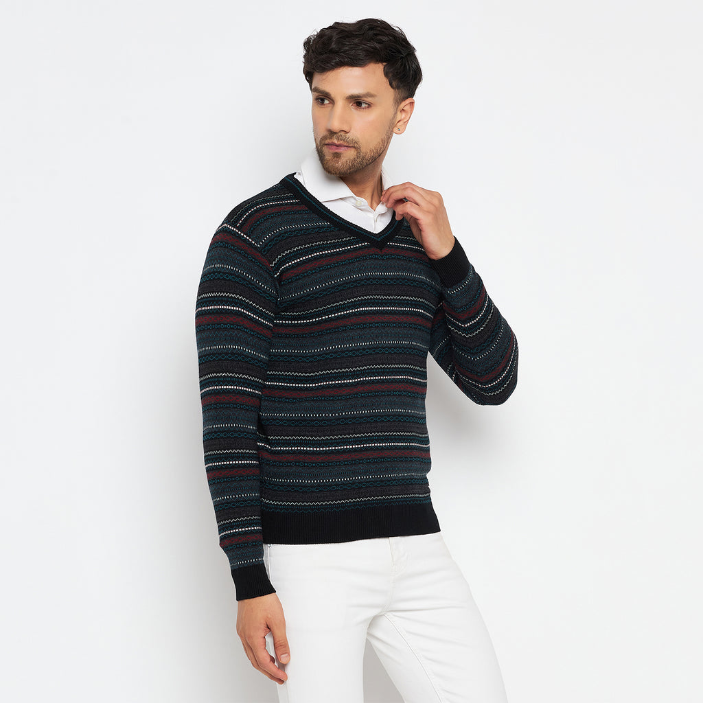 Duke Stardust Men Full Sleeve V Neck Sweater (SDS2051)