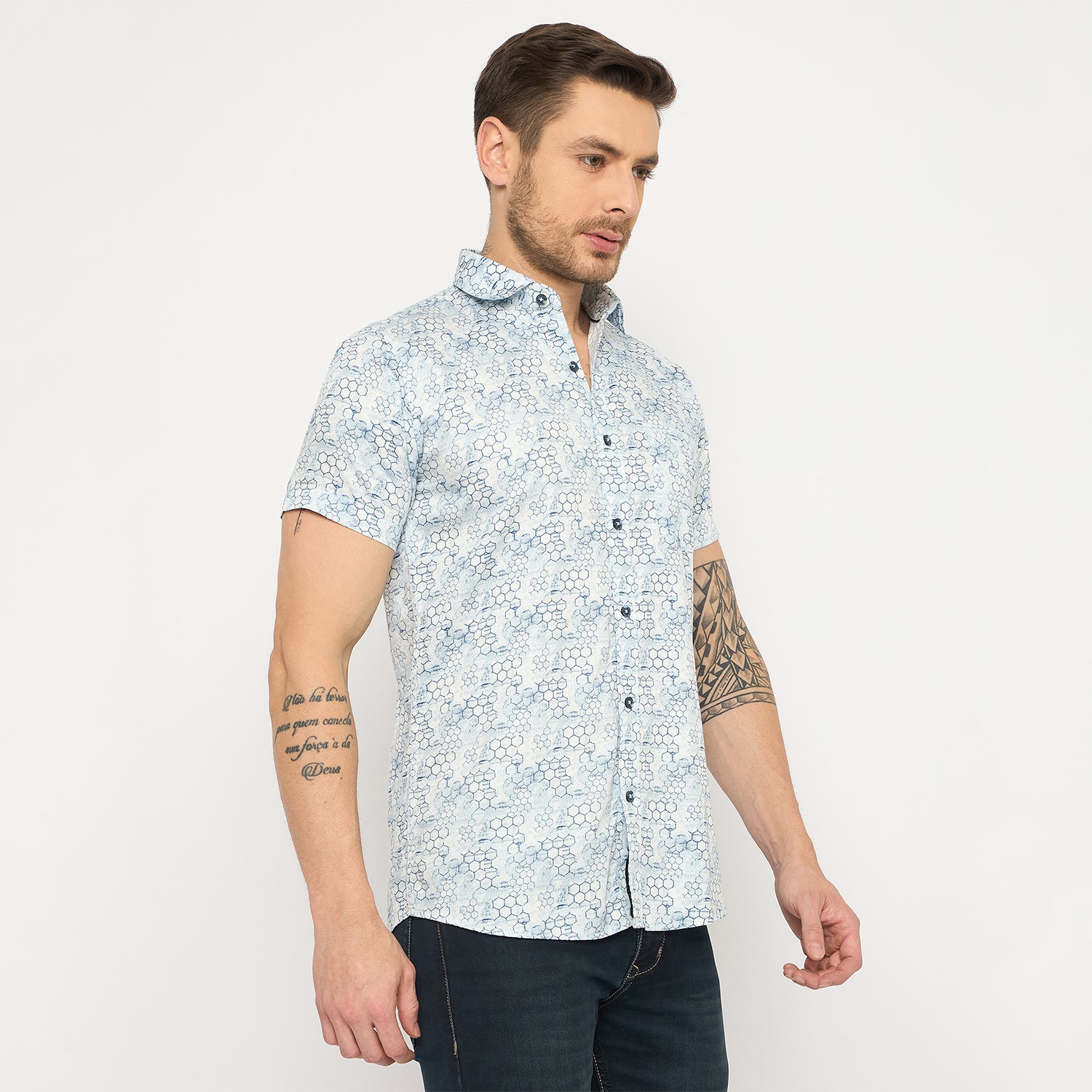 Duke Urban Men Half Sleeve Cotton Shirt (SDO4PRS)