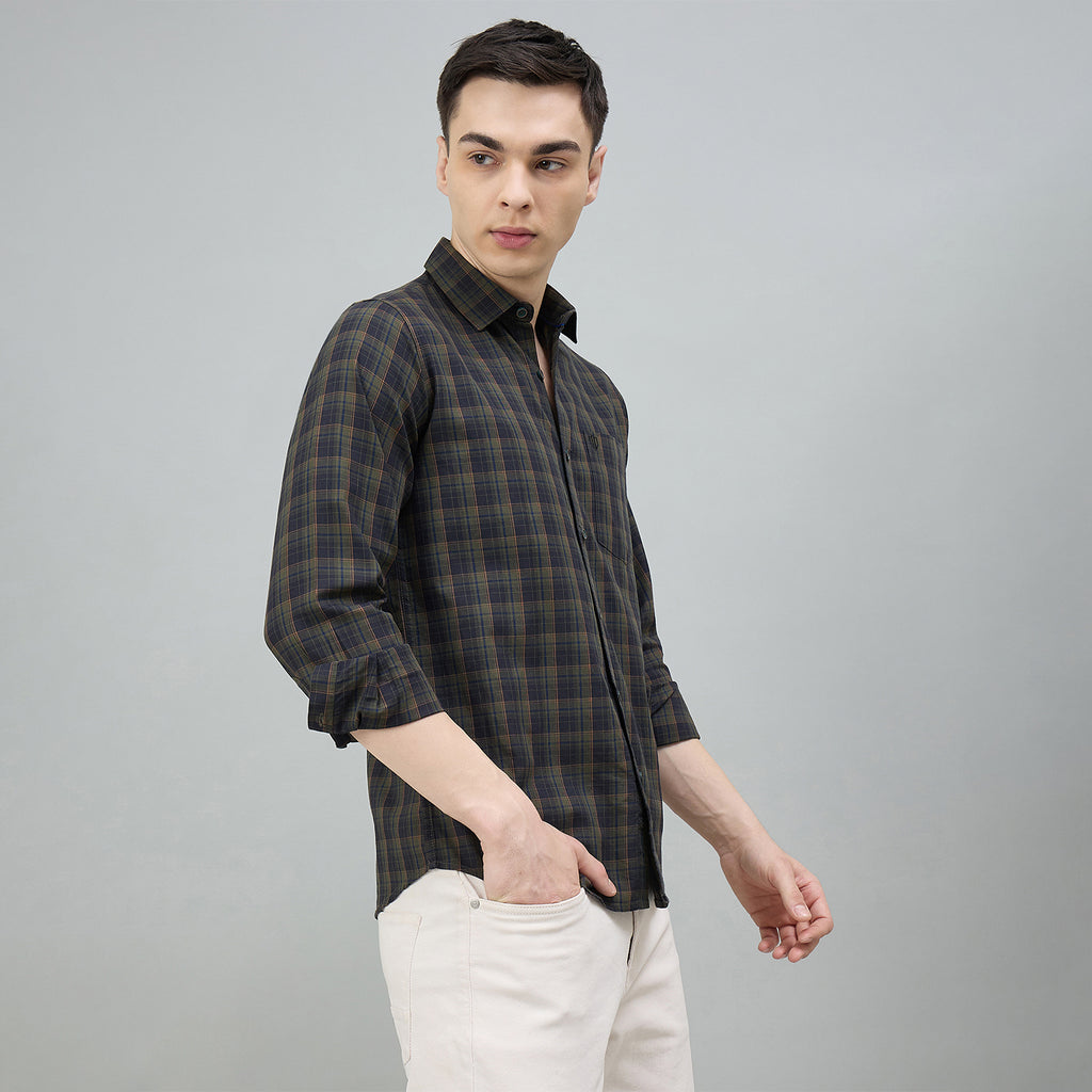 Duke Urban Men Checkered Full Sleeve Spread Collar Regular Shirt (SDO9CKAK)