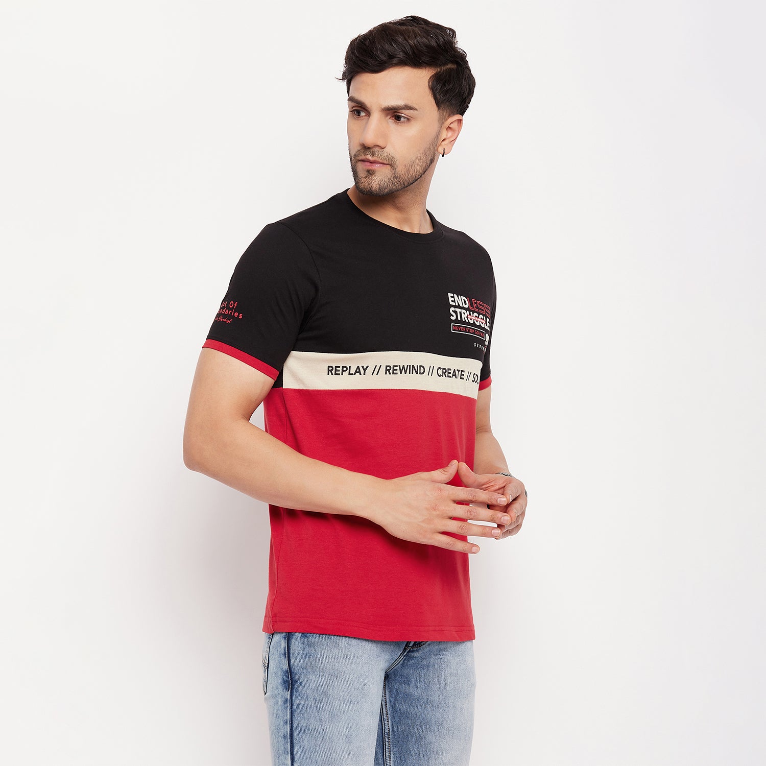 Duke Stardust Men Half Sleeve Round Neck Cotton T-shirt (LF5830)