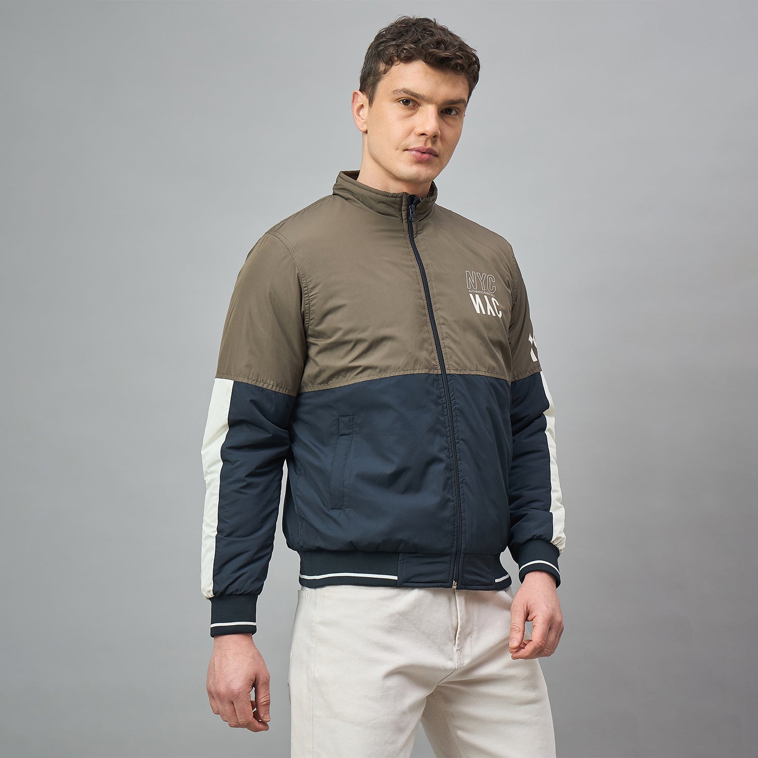 Duke Urban Men Full Sleeve Slim fit Bomber Jacket (SDZ4097)