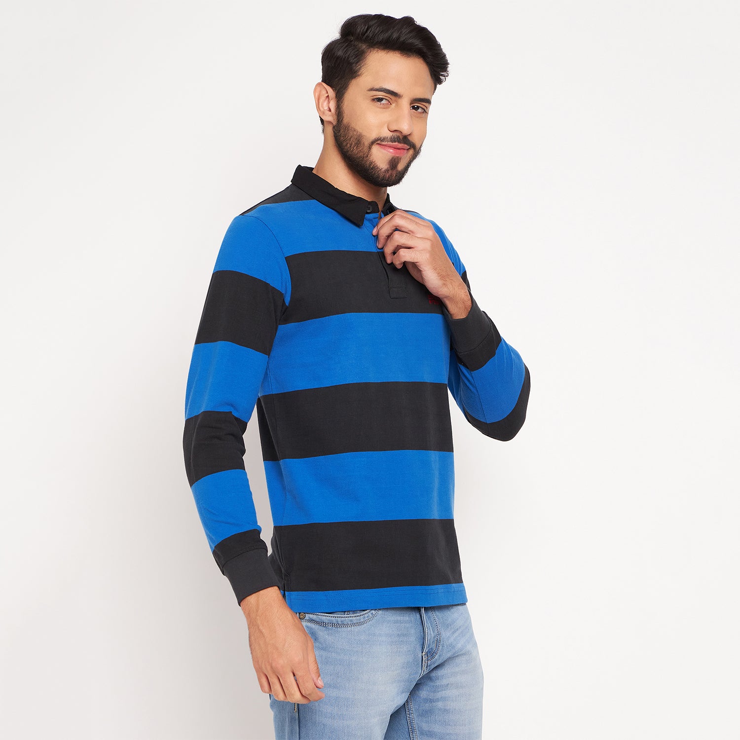 Duke Urban Men Polo Neck Full Sleeve Cotton T-shirt (LF3940)