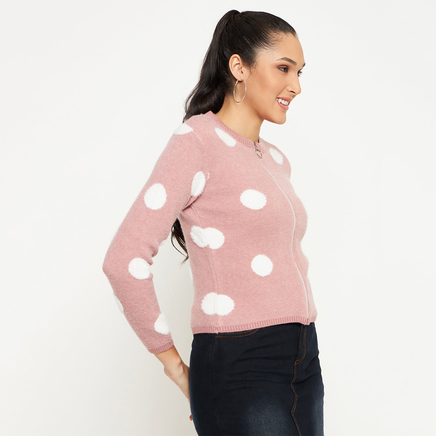 Duke Urban Women Full Sleeve Zipper Cardigan (SDS1005R)
