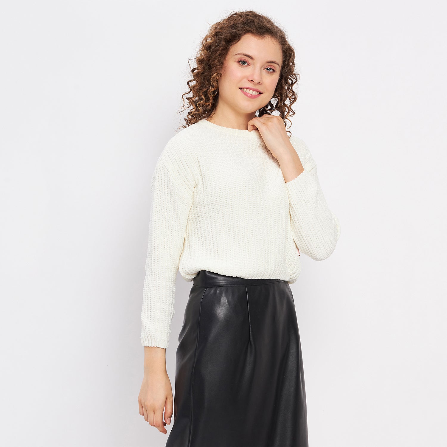 Duke Urban Women Full Sleeve Woven Sweater (LQS9655)