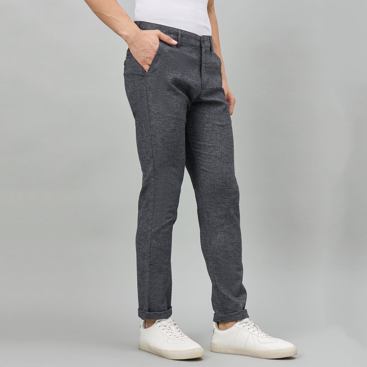 Duke Men Flatfront Narrow fit Casual Chinos Trouser (SDT4653)