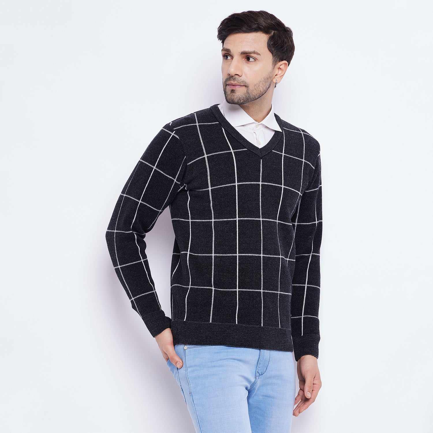 Duke Urban Men Full Sleeve V Neck Sweater (SDS2141)