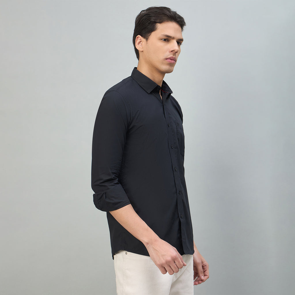 Duke Urban Men Solid Pure Cotton Slim Fit Casual Full Sleeve Shirt (SDO8PLP)