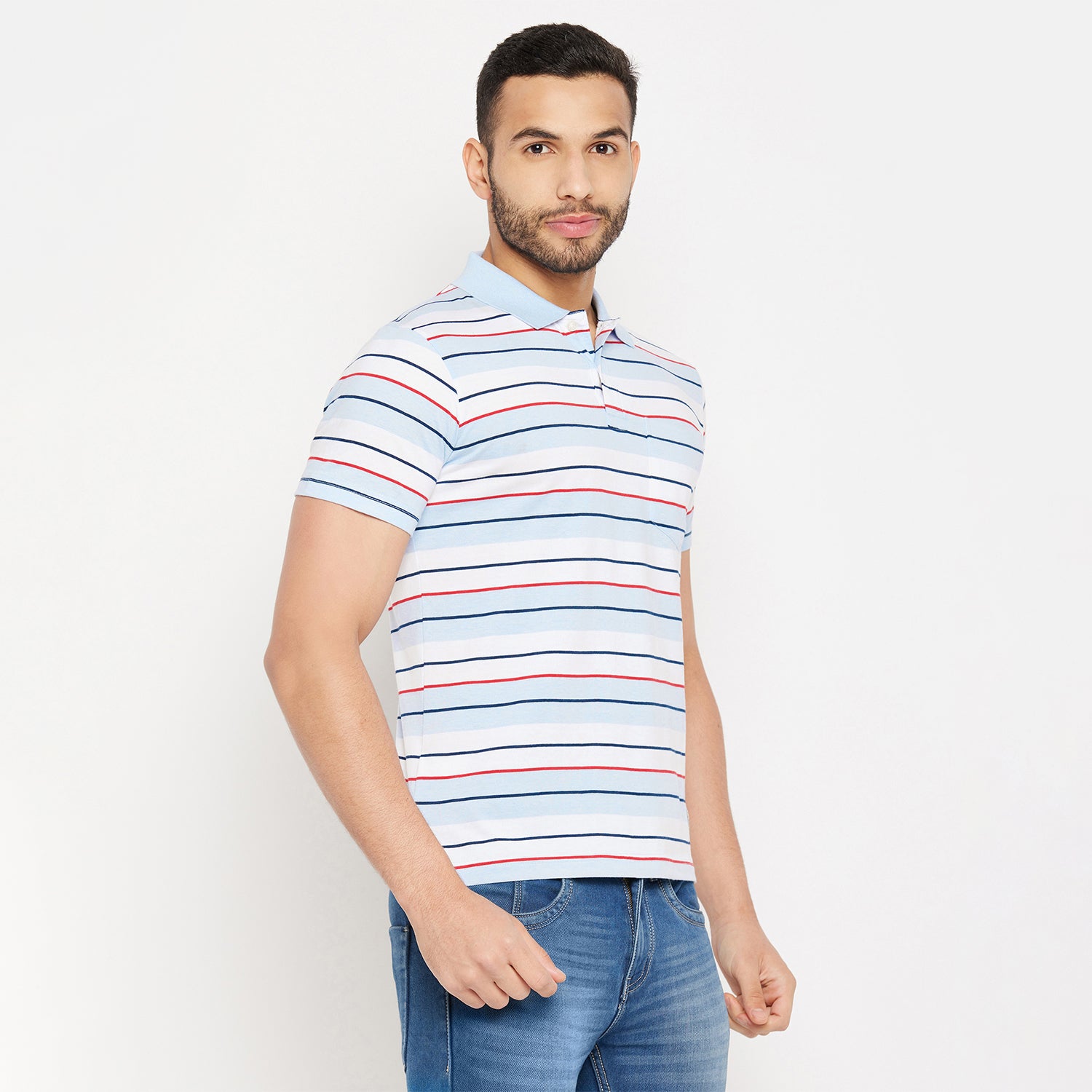 Duke Stardust Men Half Sleeve Polo Neck Cotton T-shirt (4293)